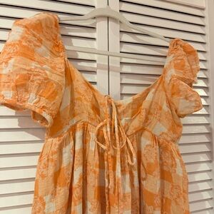 Adorable orange babydoll dress